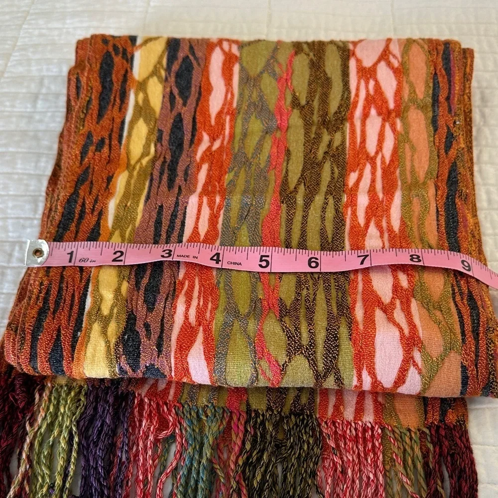 Tolani NWOT Colorful Striped Scarf